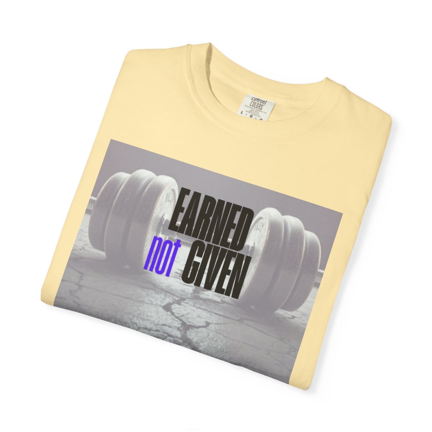 Gym Motivation T-Shirt, Fitness Tee, Workout Gift, Casual Wear, Earned Not Given, Active Lifestyle Apparel