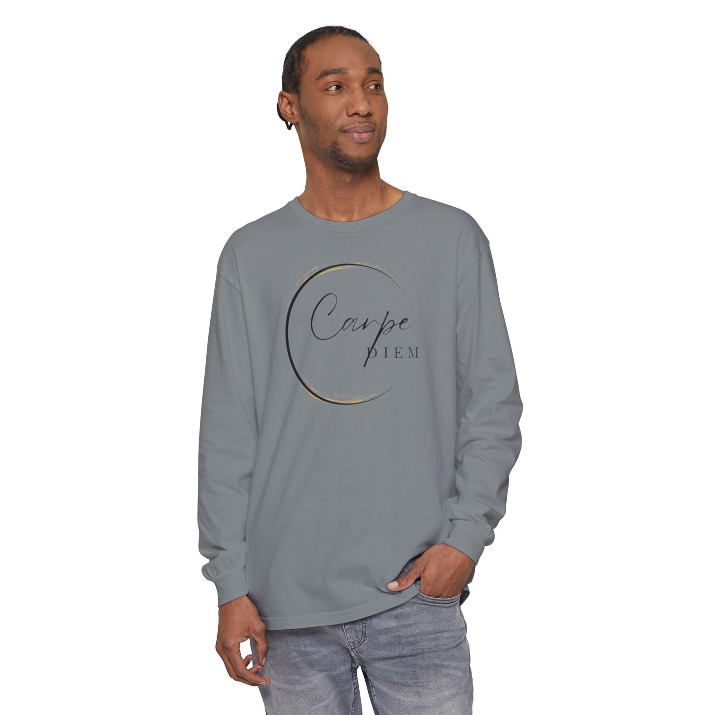 Carpe Diem Long Sleeve T-Shirt, Motivational Tee, Unisex Fashion, Everyday Wear, Gift for Friends, Relaxed Fit