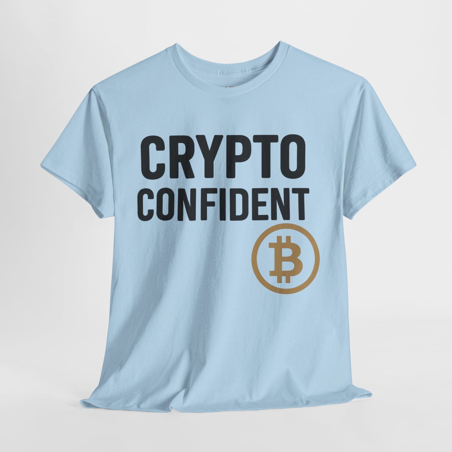 Crypto Confident Unisex Heavy Cotton Tee - Crypto Lovers, Casual Wear, Tech Enthusiasts, Cryptocurrency Shirt