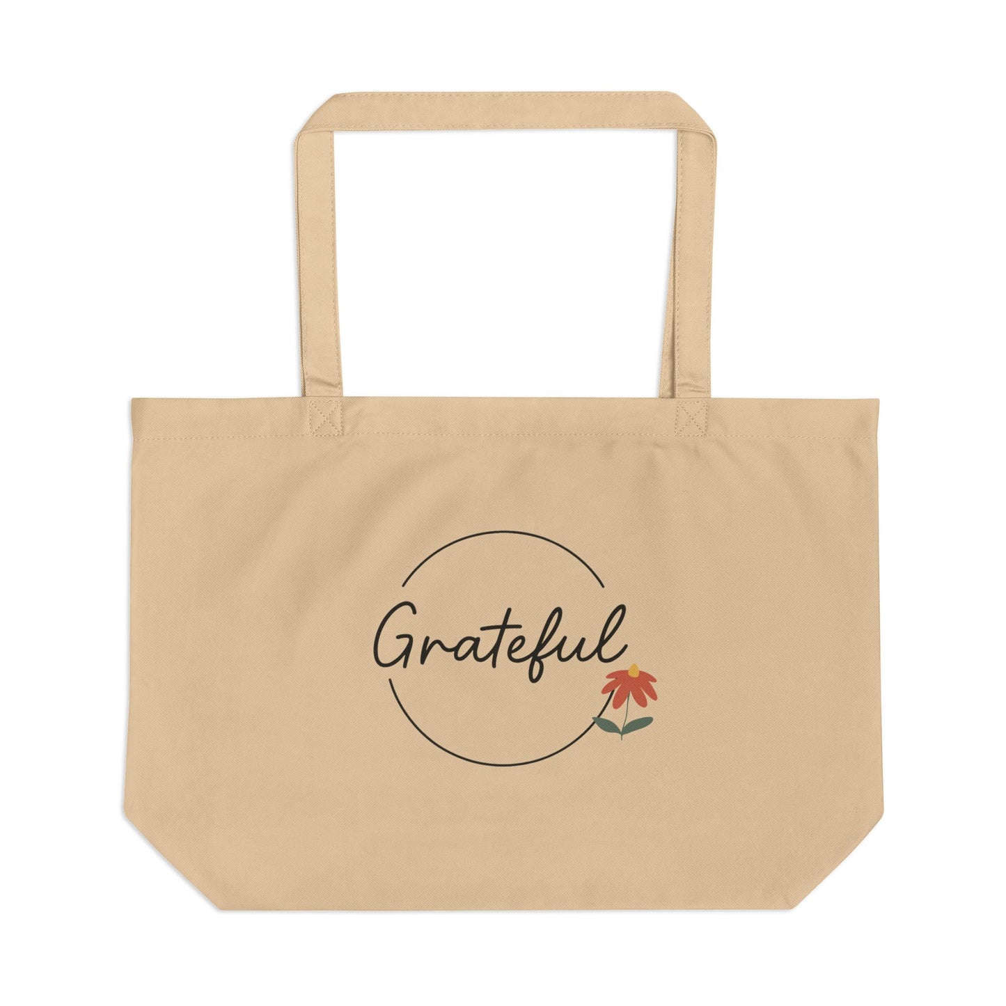 Bolsa ecológica grande Grateful: compras sostenibles, playa, regalos, comestibles, reutilizable 