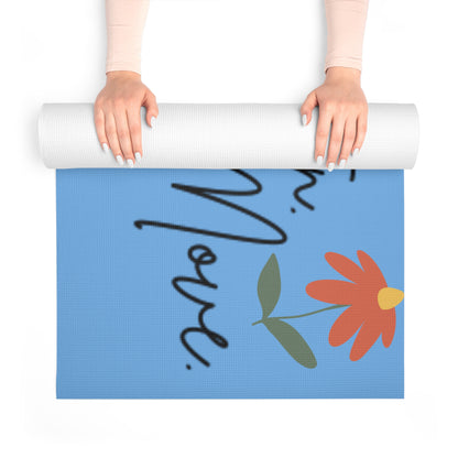 Motivational Foam Yoga Mat - Floral Design