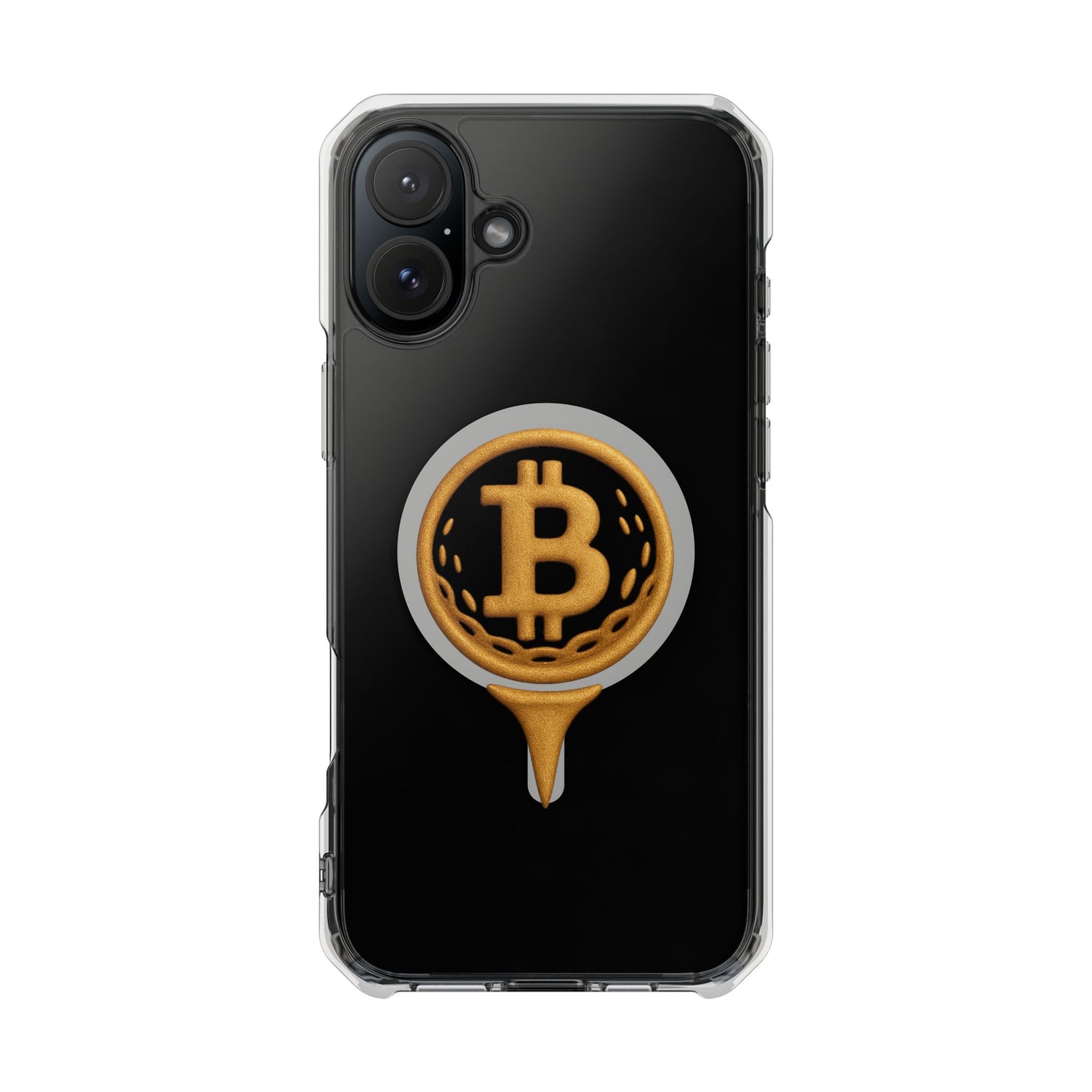 Bitcoin Magnetic Clear Impact Case for iPhone, Cryptocurrency Phone Cover, Tech Lovers