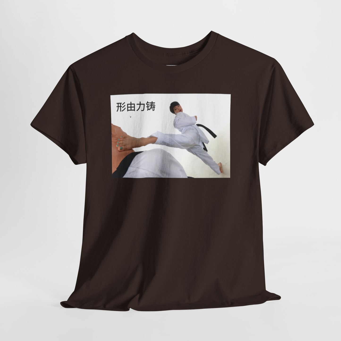 "Form is Forged by Force" - Karate Action Tee, Martial Arts Shirt, Heavy Cotton Tee, Perfect for Trainers, Karate Enthusiasts, Gift for Sports Lovers