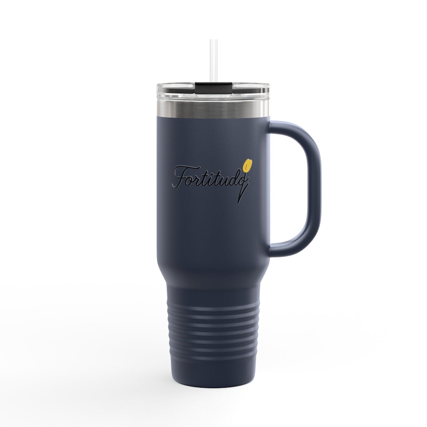 Fortitudo; "Strength" KATT Design, LLC - Insulated Travel Mug with Strength Motif - Perfect for Coffee Lovers, Gifts, On-the-Go Hydration, Outdoor Adventures