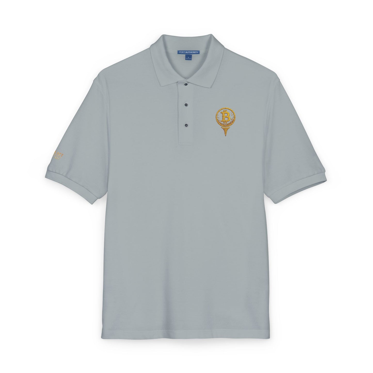 Embroidered Bitcoin Polo Shirt, Casual Wear, Gift for Him/Her, Everyday Outfit, Summer Fashion, Golf Shirt