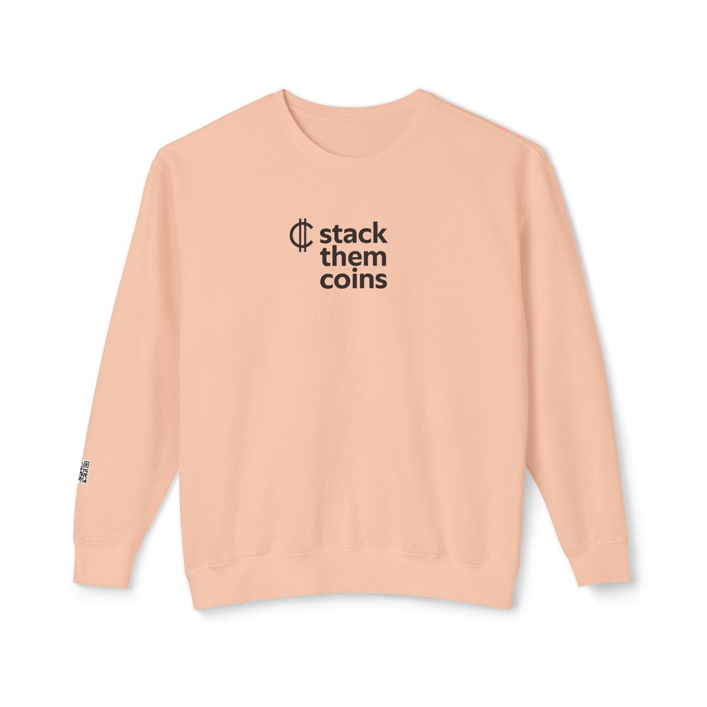 Cryptocurrency/Bitcoin Crewneck Sweatshirt - Stack Them Coins, Cozy for Saving, Crypto Enthusiast, Everyday Wear, Bitcoin Enthusiast