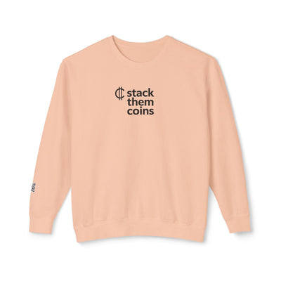 Sudadera de cuello redondo con criptomonedas/bitcoin: apila monedas, cómoda para ahorrar, para entusiastas de las criptomonedas, para uso diario, para entusiastas de bitcoin