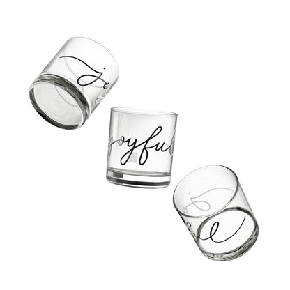 Joyful Rocks Glass | 10oz Whiskey Tumbler |Whiskey Fans, Home Bars, Collectors, Unique Decor Item