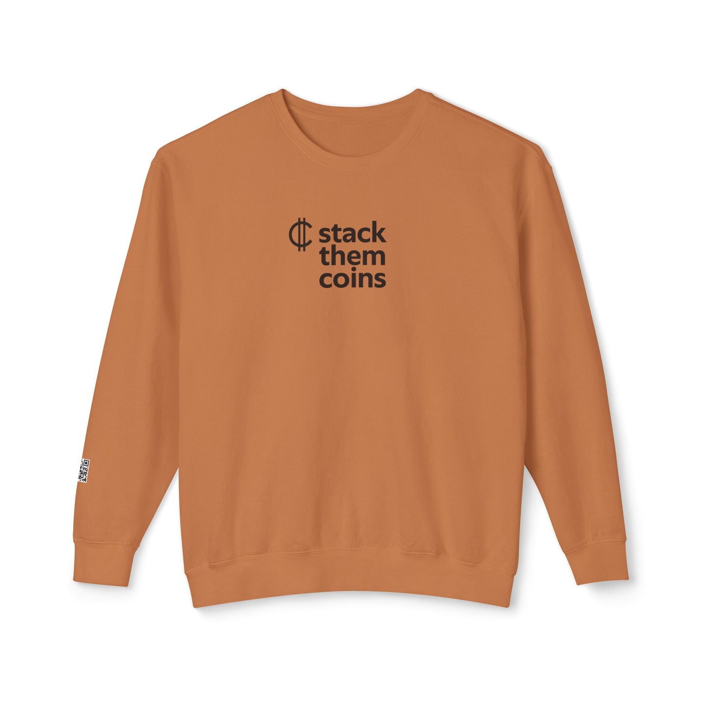 Cryptocurrency/Bitcoin Crewneck Sweatshirt - Stack Them Coins, Cozy for Saving, Crypto Enthusiast, Everyday Wear, Bitcoin Enthusiast