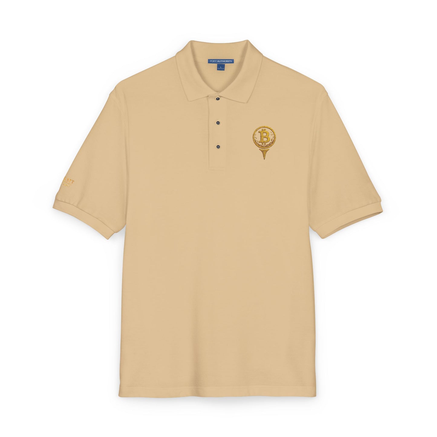 Embroidered Bitcoin Polo Shirt, Casual Wear, Gift for Him/Her, Everyday Outfit, Summer Fashion, Golf Shirt