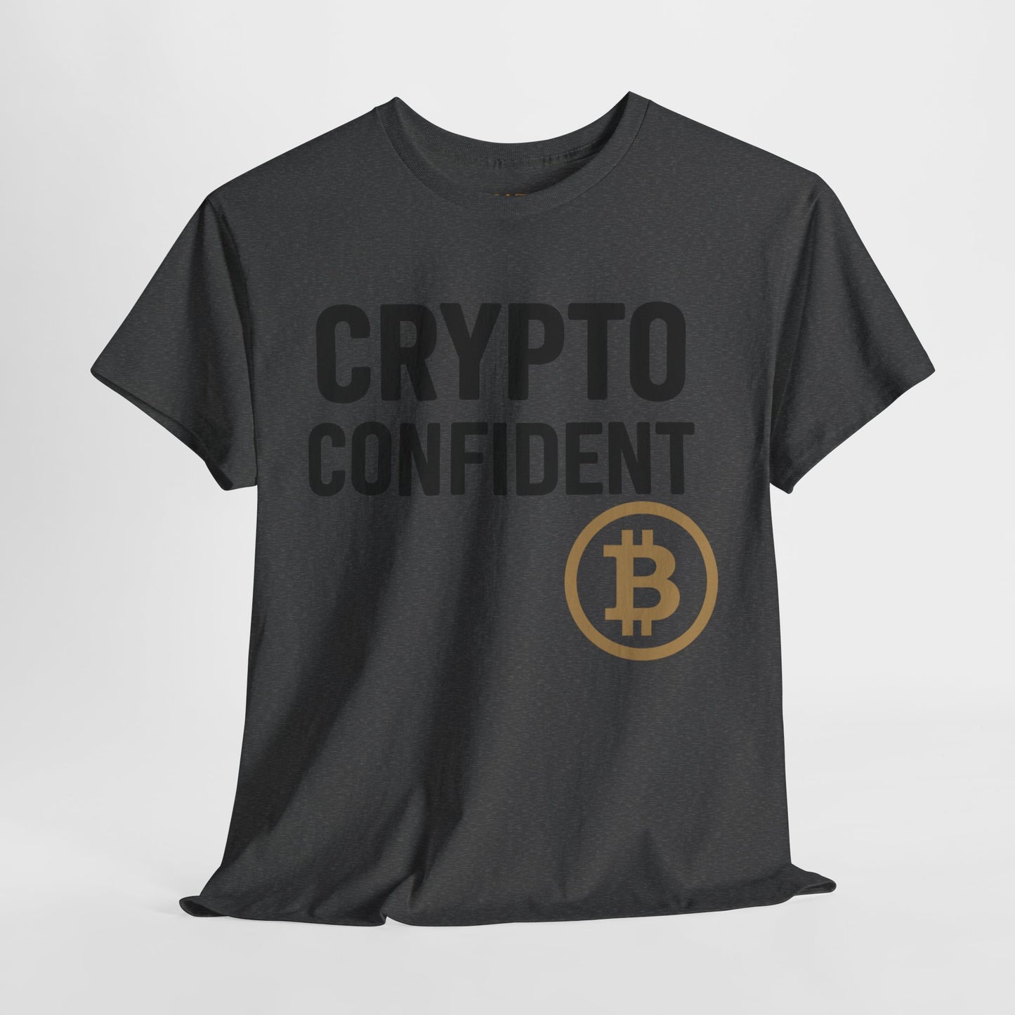 Crypto Confident Unisex Heavy Cotton Tee - Crypto Lovers, Casual Wear, Tech Enthusiasts, Cryptocurrency Shirt