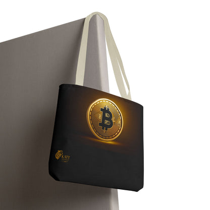 Bolsa de criptomonedas, bolsa de Bitcoin, regalo ecológico, diseño AOP, ideal para amantes de la tecnología.