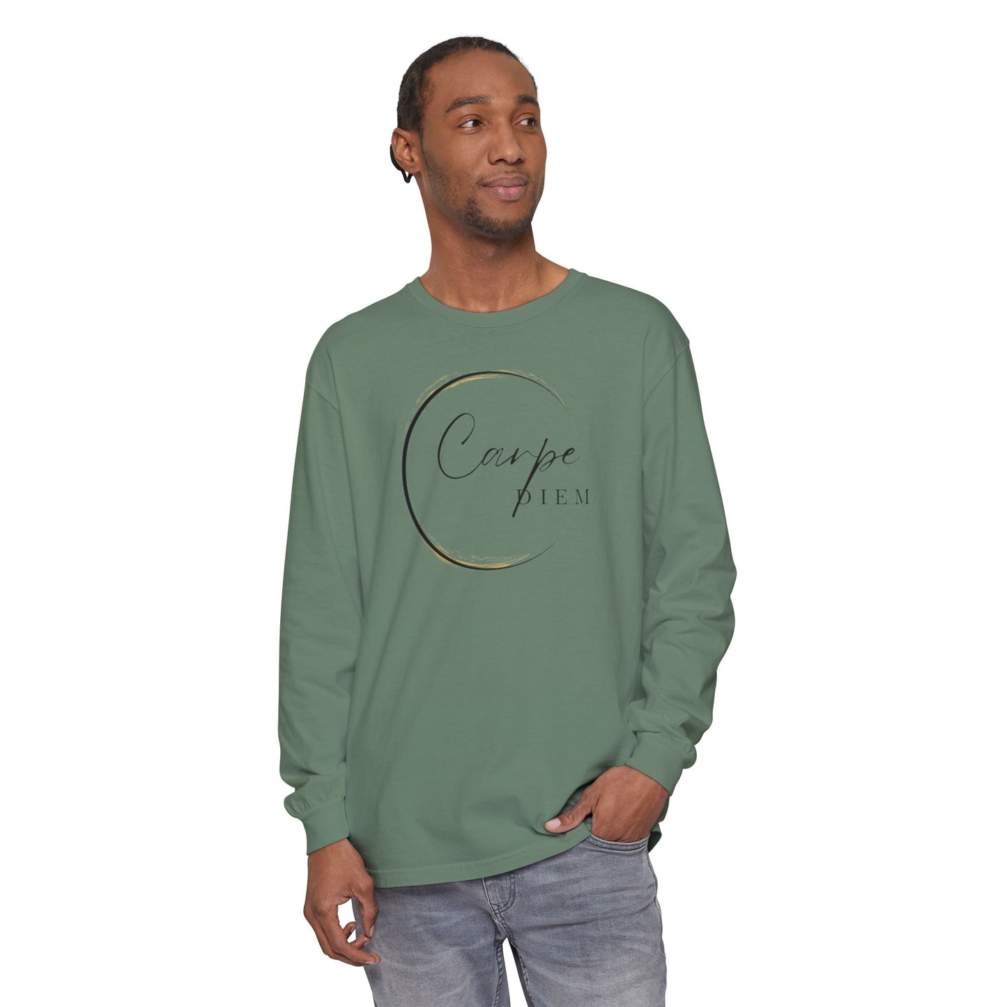 Carpe Diem Long Sleeve T-Shirt, Motivational Tee, Unisex Fashion, Everyday Wear, Gift for Friends, Relaxed Fit