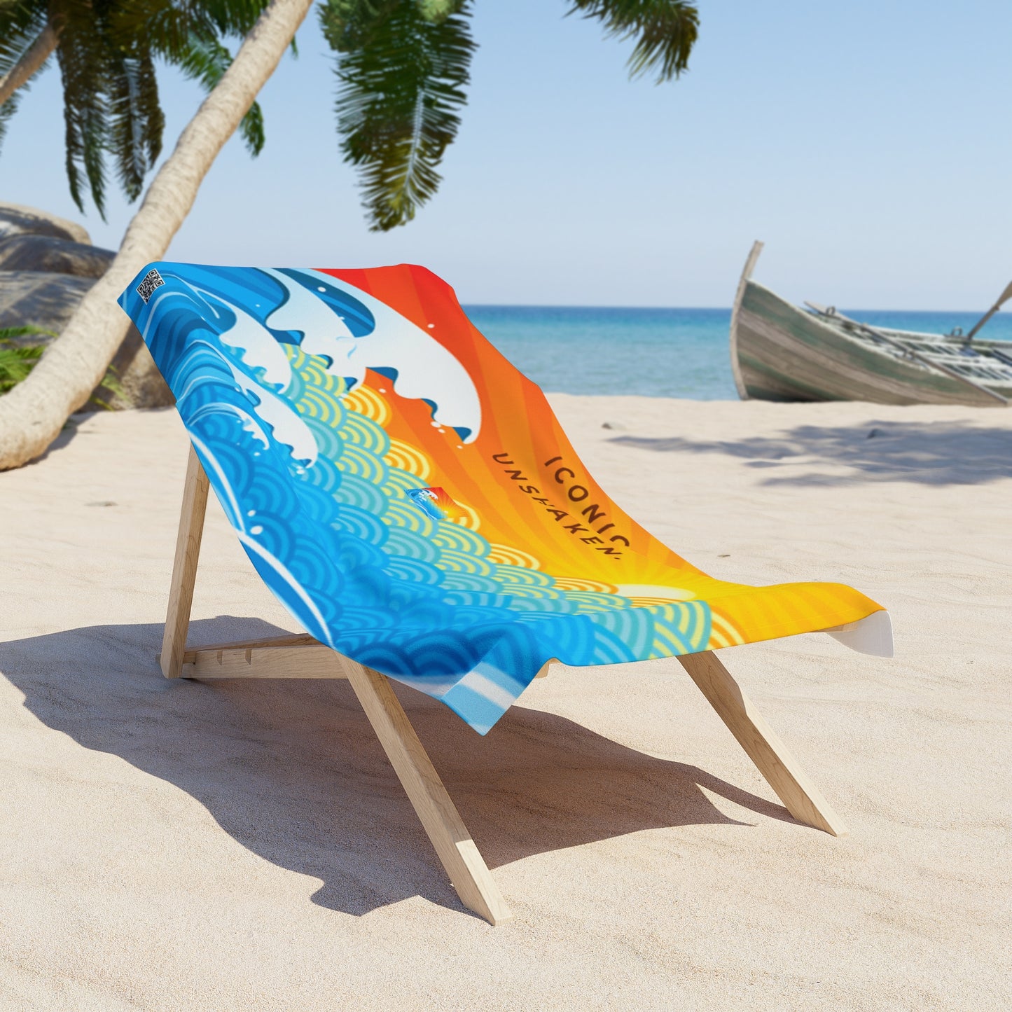 Vibrant Beach Towel - Iconic Unshaken Waves, Summer Must-Have, Poolside Accessory, Gift for Beach Lovers, Tropical Decor