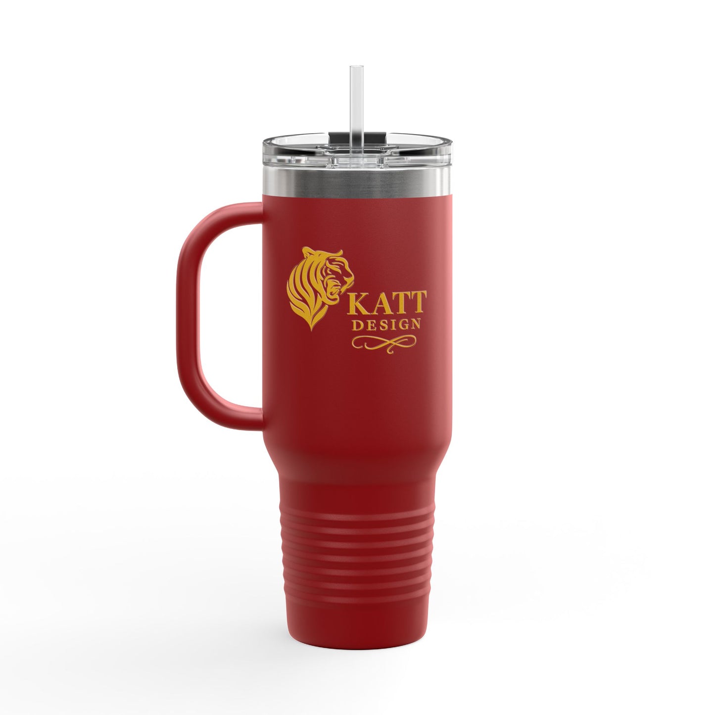 Fortitudo; "Strength" KATT Design, LLC - Insulated Travel Mug with Strength Motif - Perfect for Coffee Lovers, Gifts, On-the-Go Hydration, Outdoor Adventures