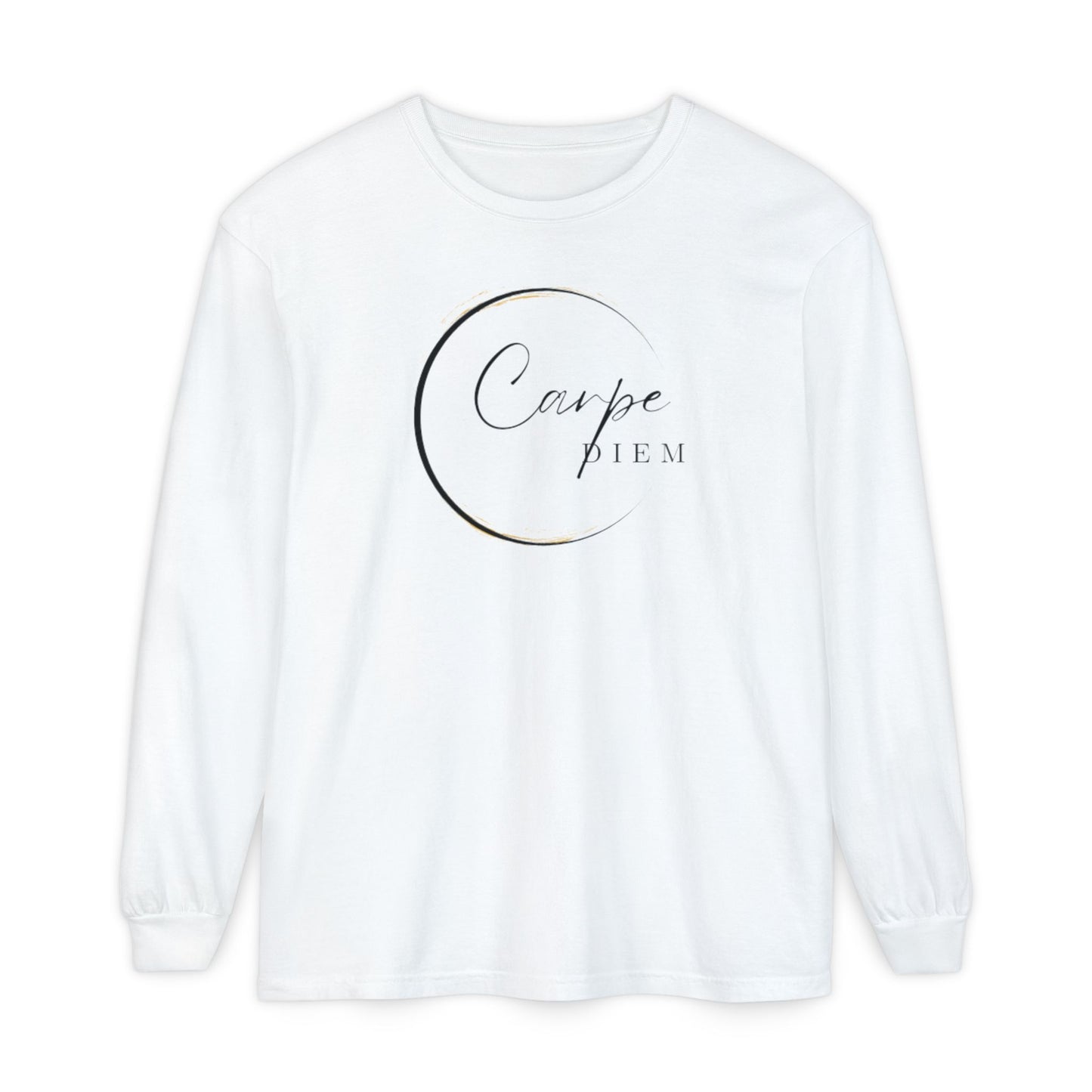 Carpe Diem Long Sleeve T-Shirt, Motivational Tee, Unisex Fashion, Everyday Wear, Gift for Friends, Relaxed Fit