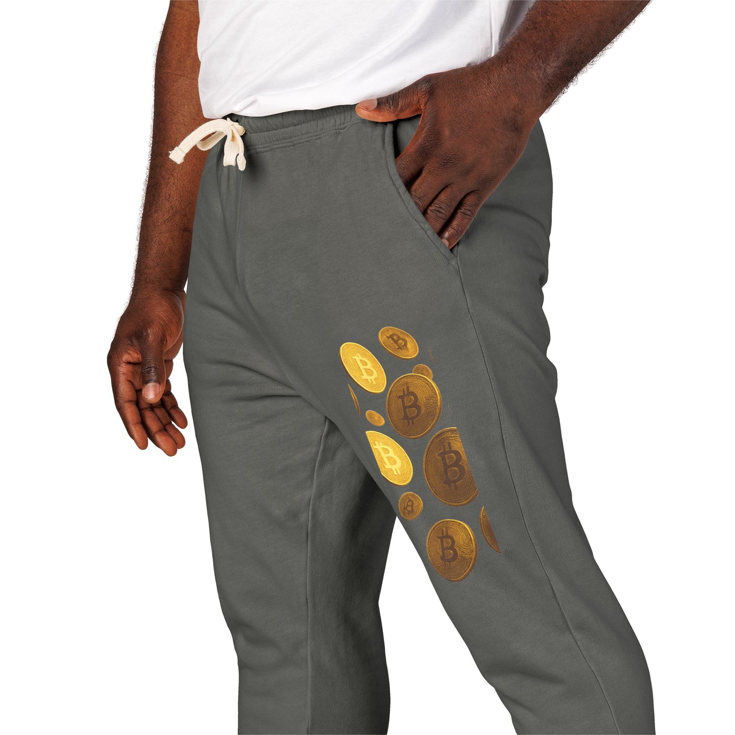 Crypto/Bitcoin - Garment-Dyed Fleece Sweatpants