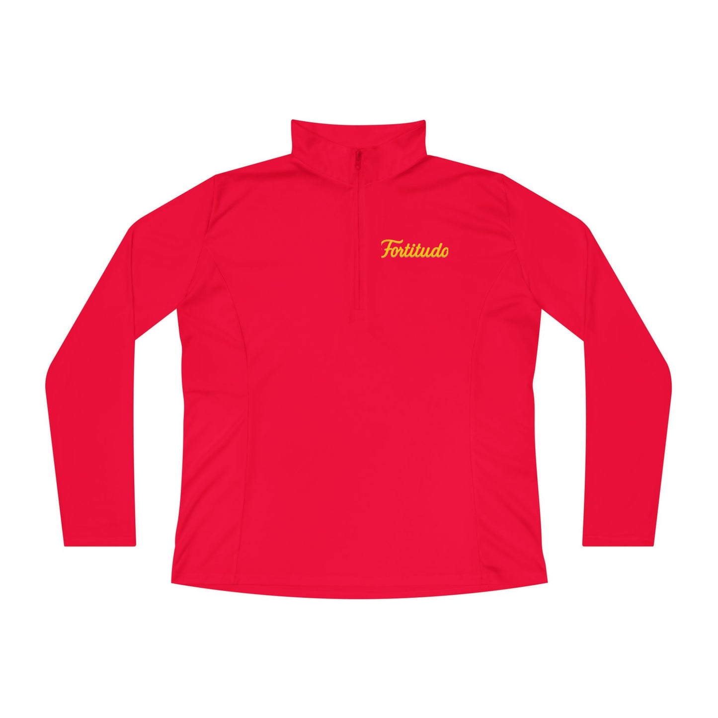 Fortitudo; "Strength, Endurance, Courage" -Elegant Quarter-Zip Pullover - Stylish Athletic Wear, Casual Outerwear, Sports Pullover, Personalized Style