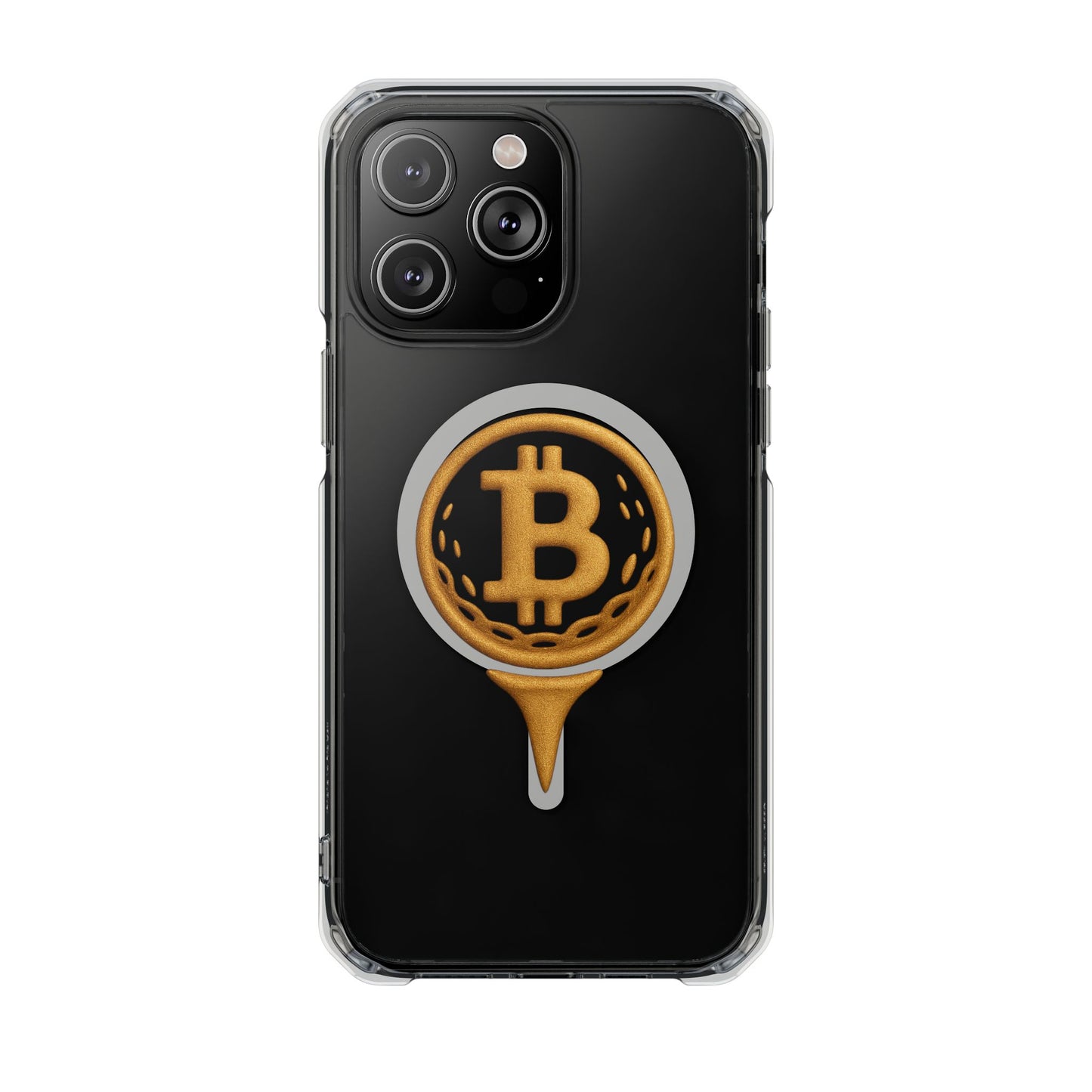 Bitcoin Magnetic Clear Impact Case for iPhone, Cryptocurrency Phone Cover, Tech Lovers