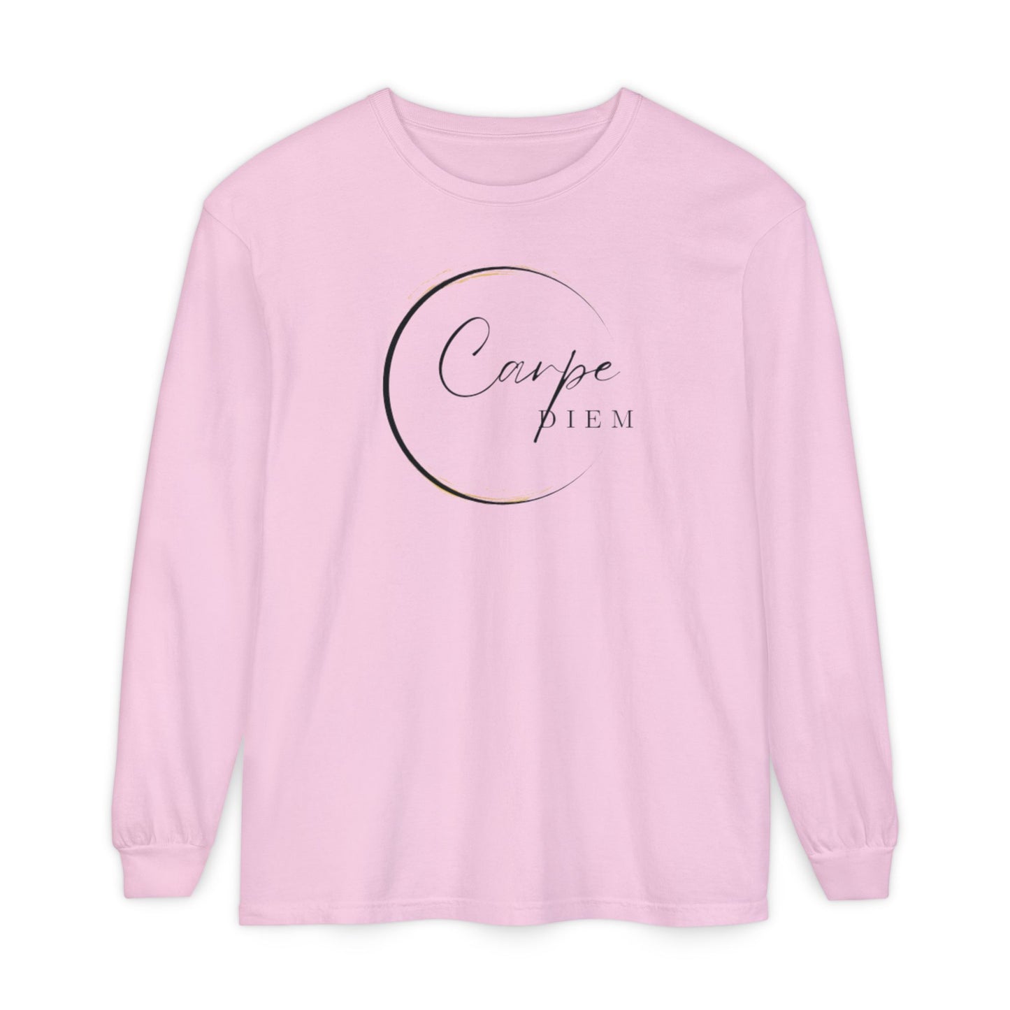 Carpe Diem Long Sleeve T-Shirt, Motivational Tee, Unisex Fashion, Everyday Wear, Gift for Friends, Relaxed Fit