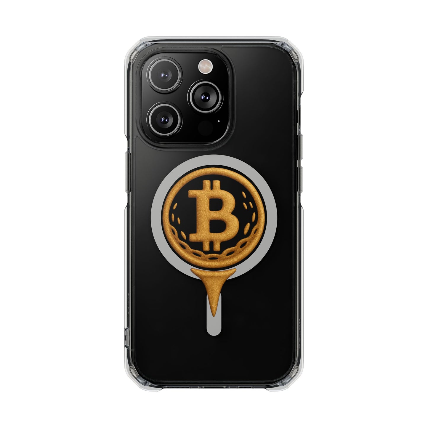 Bitcoin Magnetic Clear Impact Case for iPhone, Cryptocurrency Phone Cover, Tech Lovers