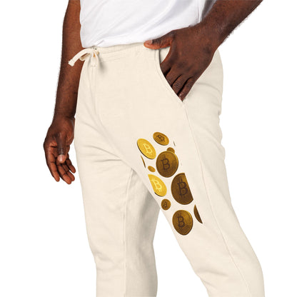 Criptomonedas/Bitcoin - Pantalones deportivos de polar teñidos en prenda