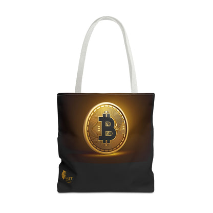Bolsa de criptomonedas, bolsa de Bitcoin, regalo ecológico, diseño AOP, ideal para amantes de la tecnología.