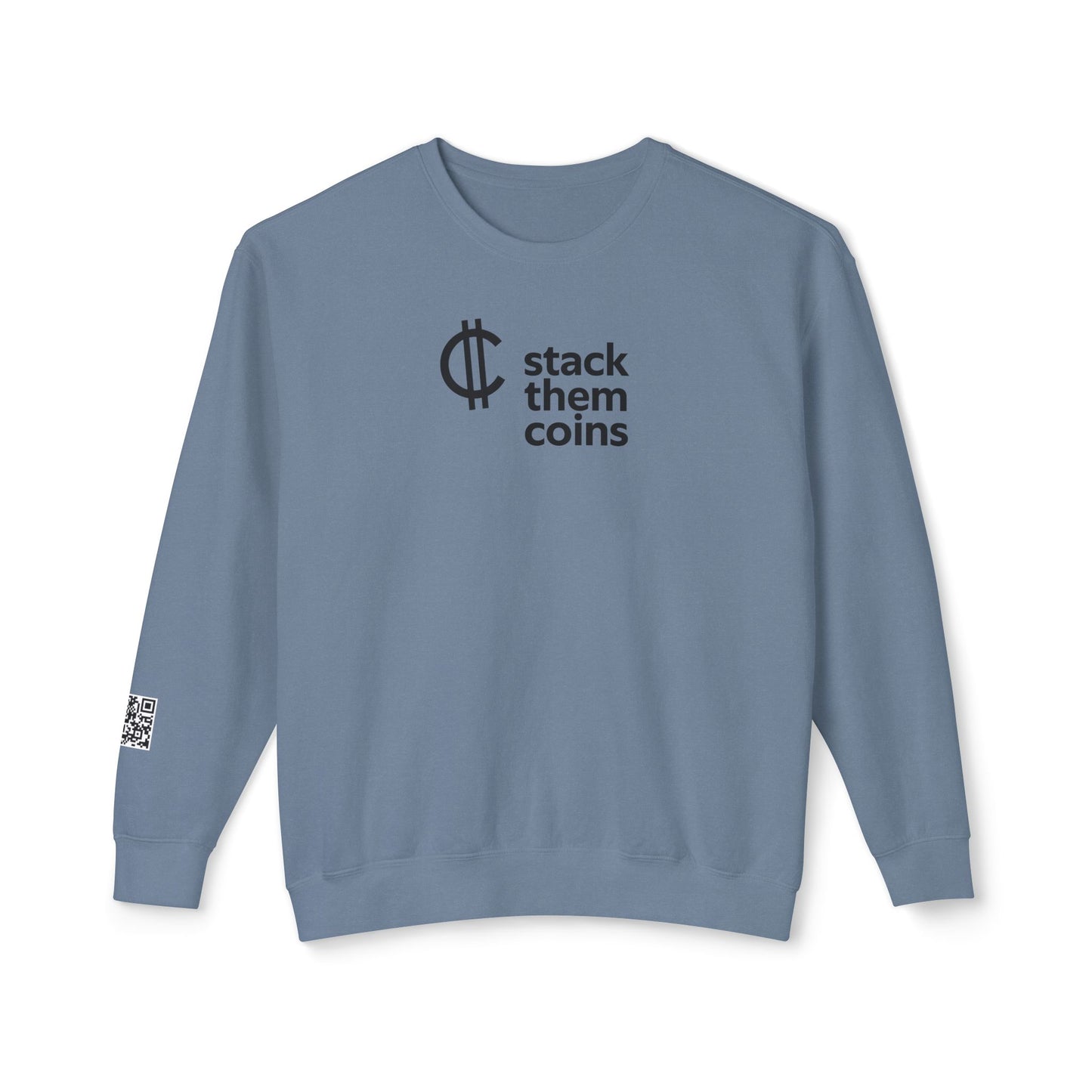 Cryptocurrency Crewneck Sweatshirt - Stack Them Coins, Cozy for Saving, Crypto Enthusiast, Everyday Wear,