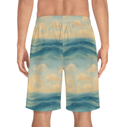 Shorts de tabla Ocean Waves para hombre | Ropa de playa de verano, bañadores, ropa de vacaciones, estilo surfero, imprescindibles para fiestas en la piscina 