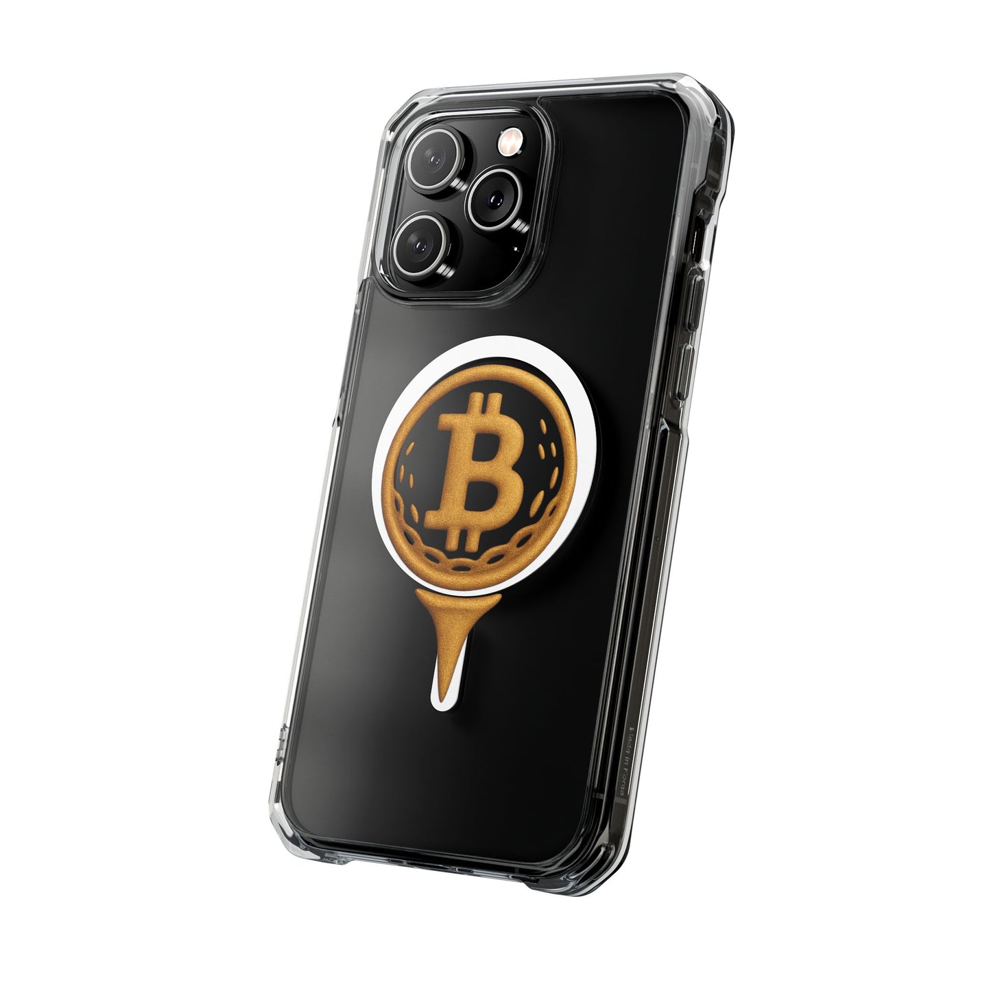 Bitcoin Magnetic Clear Impact Case for iPhone, Cryptocurrency Phone Cover, Tech Lovers