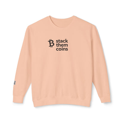 Sudadera de cuello redondo con Bitcoin/criptomonedas: apila monedas, cómoda para ahorrar, para entusiastas de las criptomonedas, para uso diario, para entusiastas de Bitcoin