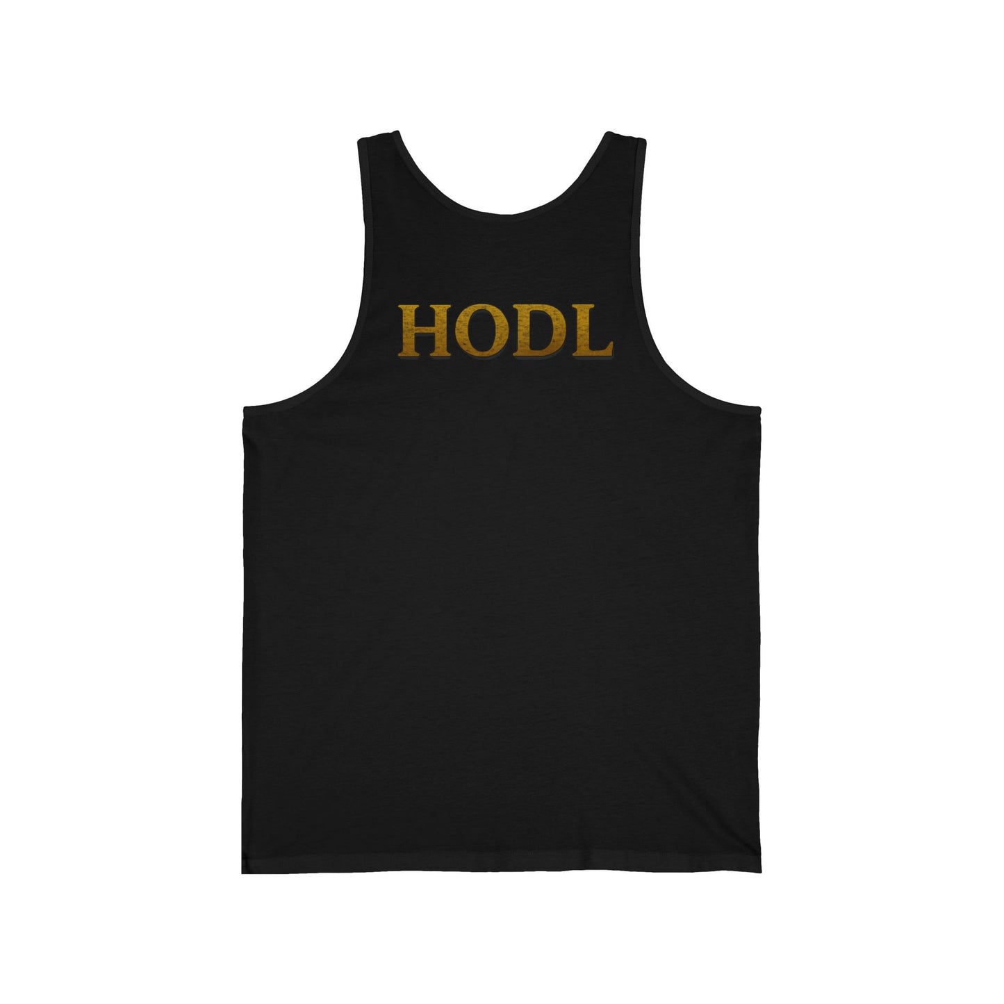 Bitcoin HODL Unisex Jersey Tank - Crypto Enthusiast Top, Summer Wear, Graphic Tee, Gift for Investors, Casual Fitness Shirt