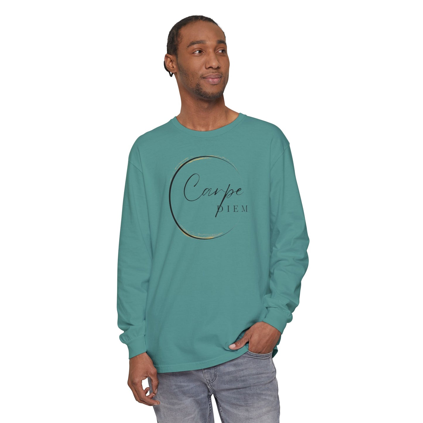 Carpe Diem Long Sleeve T-Shirt, Motivational Tee, Unisex Fashion, Everyday Wear, Gift for Friends, Relaxed Fit