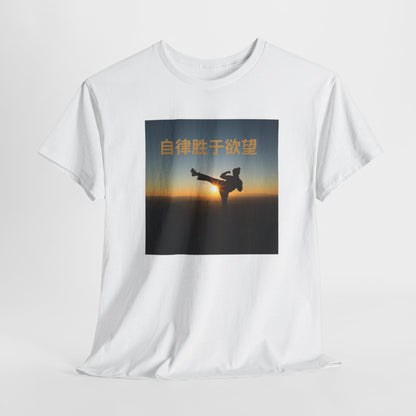 "Discipline Triumphs Over Desire" - Chinese Trendy Tshirt, Gildan 5000 Heavy Cotton Tee