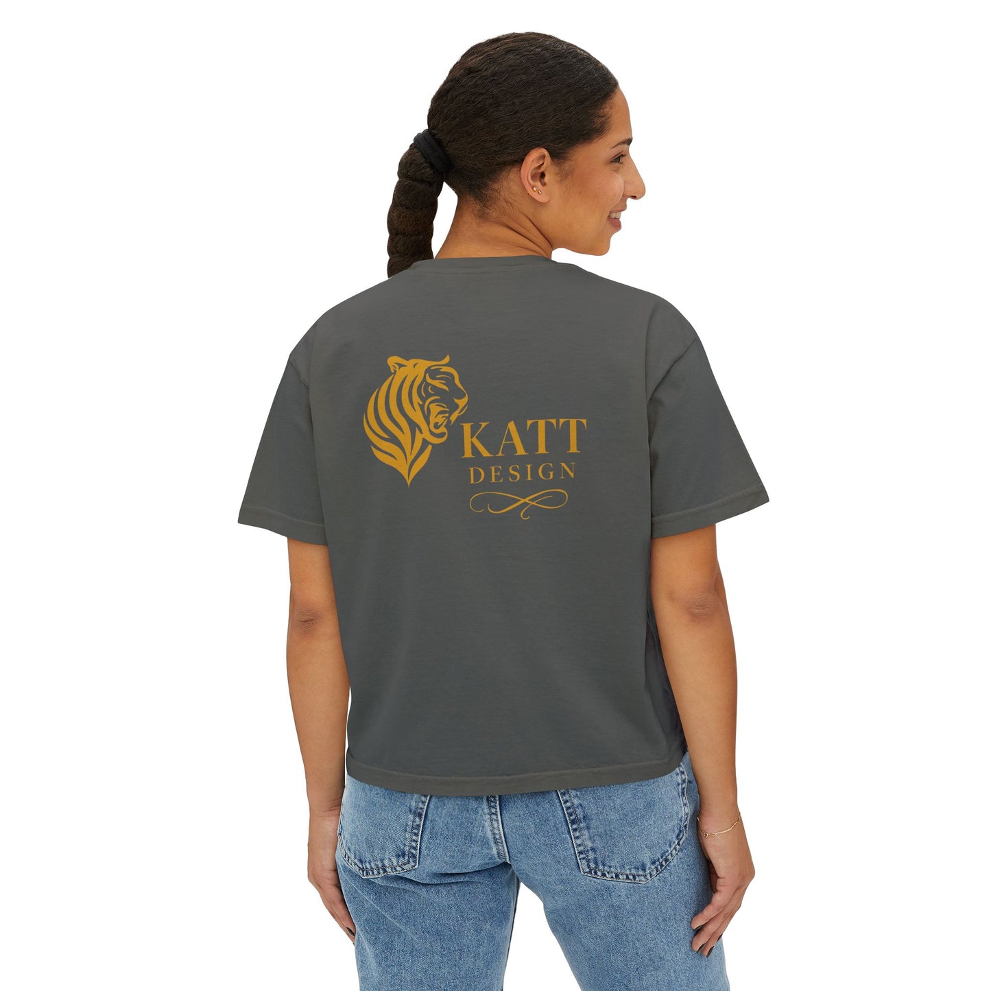 Per Fidem; Through FAITH - Women's Boxy Tee, Inspirational Graphic Tee, Gift, Everyday Wear, Motivational Shirt