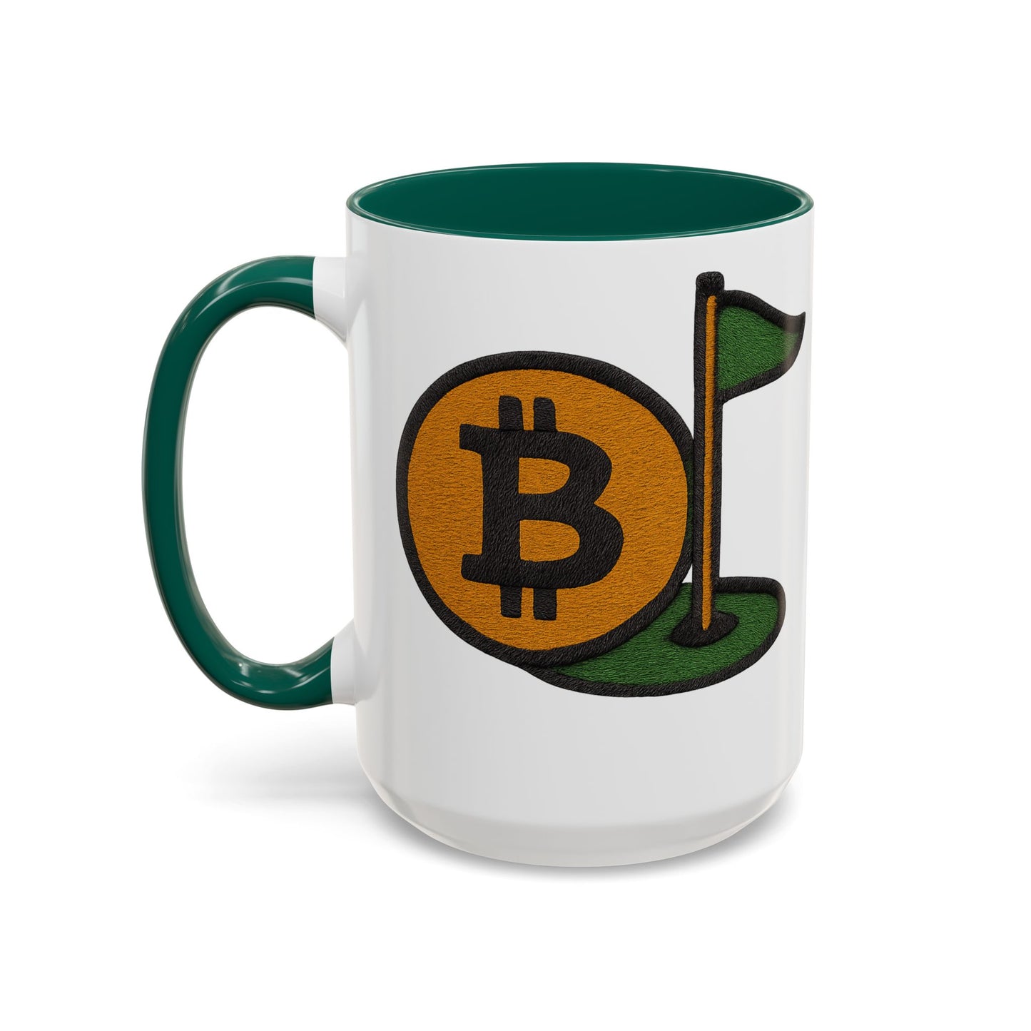 Colorful Bitcoin Golf Mug, Golf Lovers, Cryptocurrency Enthusiasts, Fun Gift for Holidays, Coffee Cup