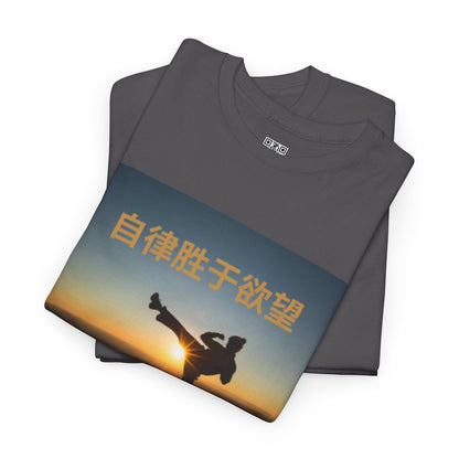 "Discipline Triumphs Over Desire" - Chinese Trendy Tshirt, Gildan 5000 Heavy Cotton Tee