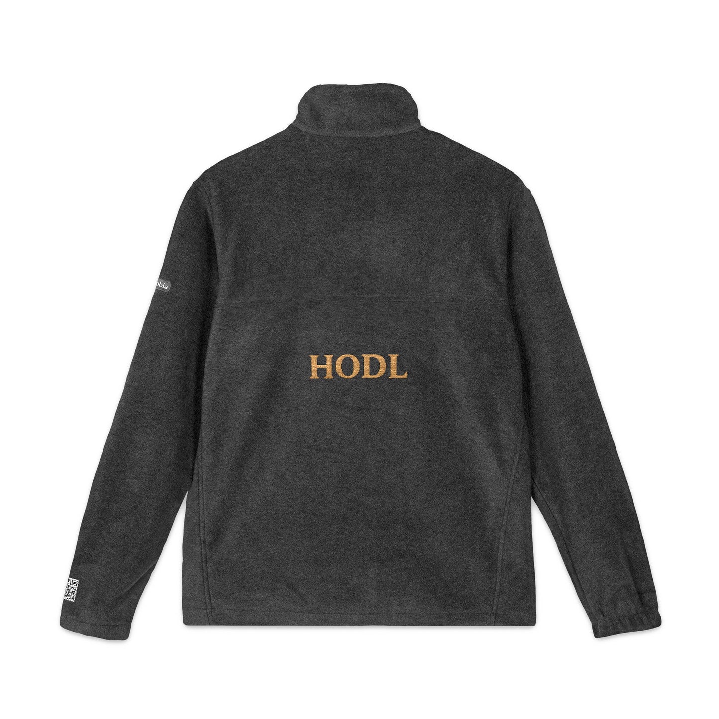 Cryptocurrency Fleece Jacket with Bitcoin Embroidery, Cozy Outerwear, Ideal for Outdoor Adventures, HODL Style, Perfect for Gifting