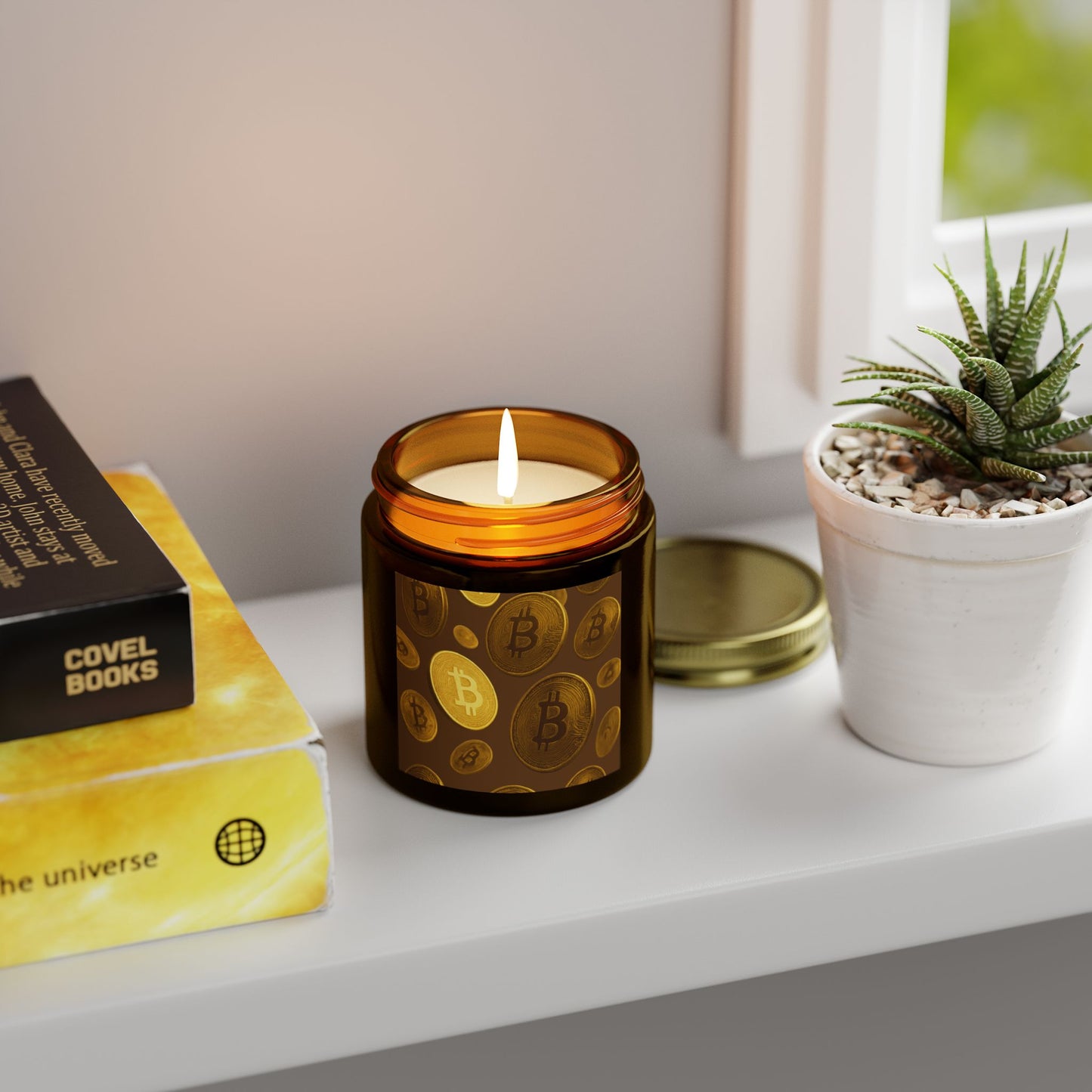 Bitcoin Scented Candle Set, Cozy Home Fragrance, Gift for Crypto Lovers, Aromatherapy Candle, Unique Décor Item