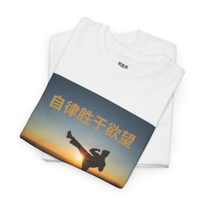 "Discipline Triumphs Over Desire" - Chinese Trendy Tshirt, Gildan 5000 Heavy Cotton Tee