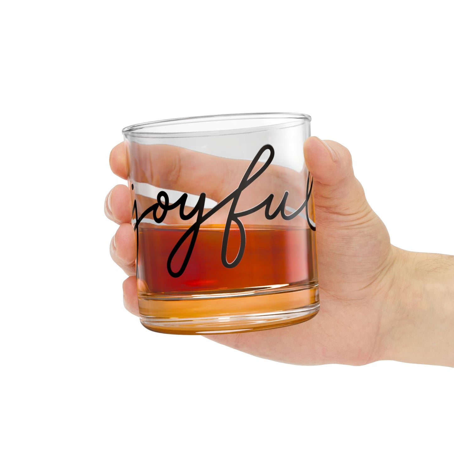 Joyful Rocks Glass | 10oz Whiskey Tumbler |Whiskey Fans, Home Bars, Collectors, Unique Decor Item