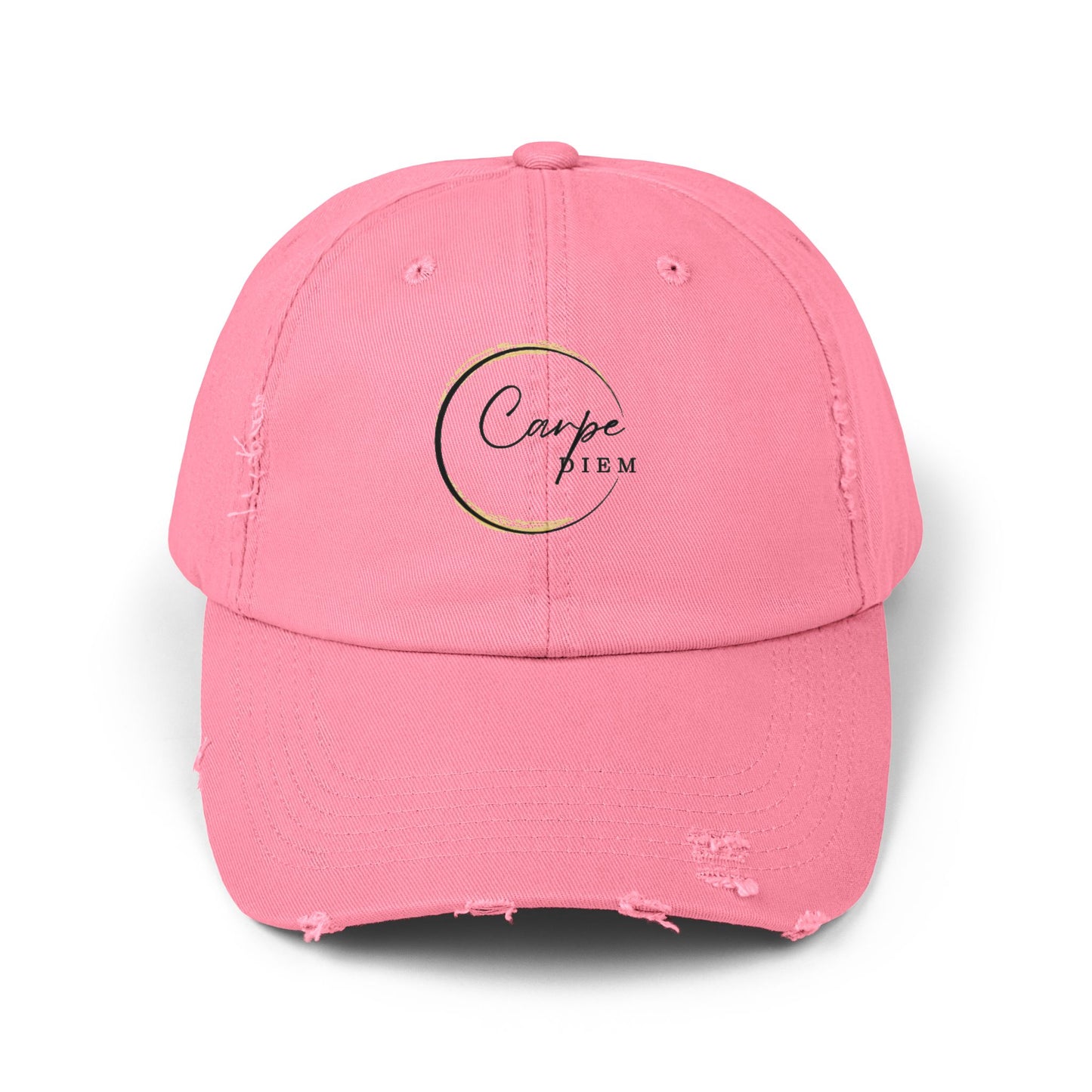 Gorra desgastada: Carpe Diem; "Aprovecha el día" - Gorra, ropa informal, regalo elegante, accesorio de verano, prenda inspiradora 