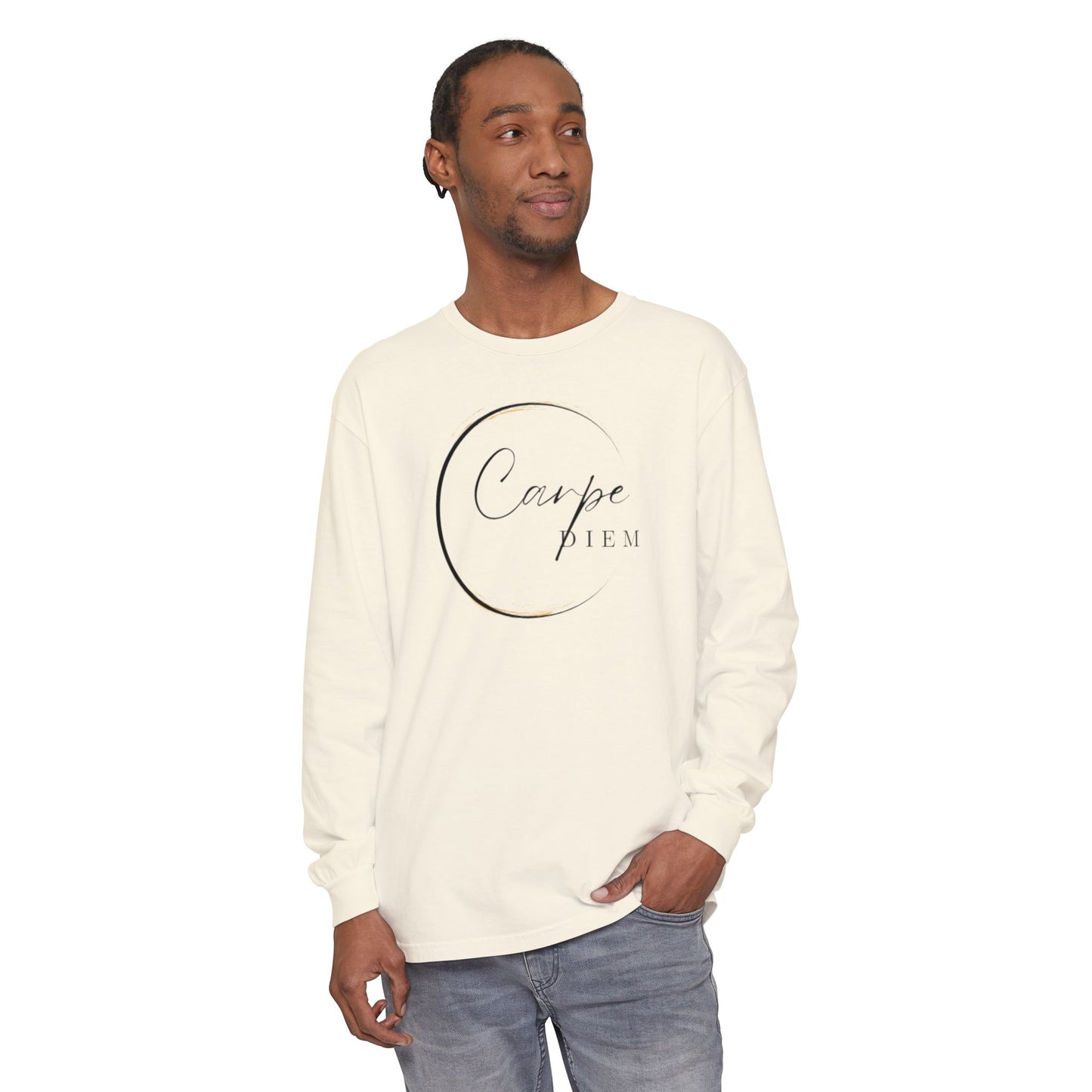Carpe Diem Long Sleeve T-Shirt, Motivational Tee, Unisex Fashion, Everyday Wear, Gift for Friends, Relaxed Fit