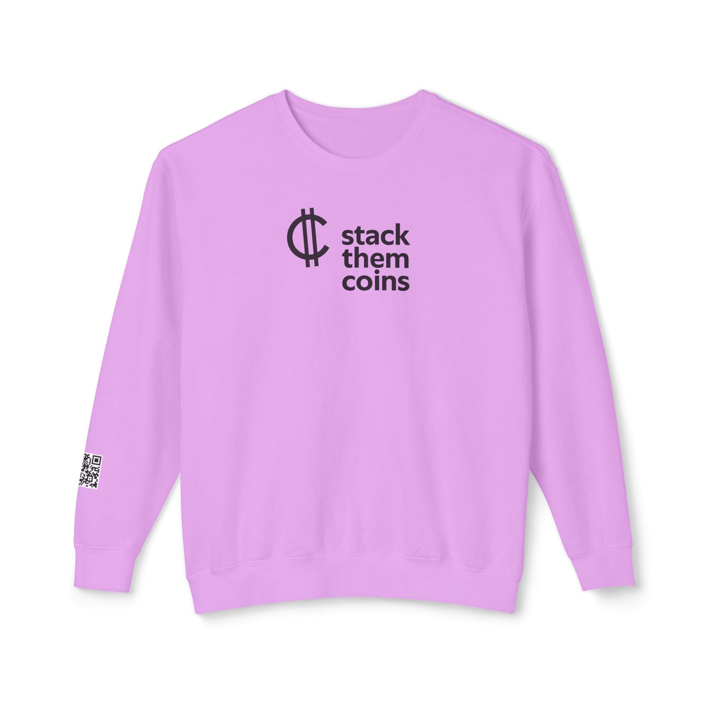 Cryptocurrency Crewneck Sweatshirt - Stack Them Coins, Cozy for Saving, Crypto Enthusiast, Everyday Wear,