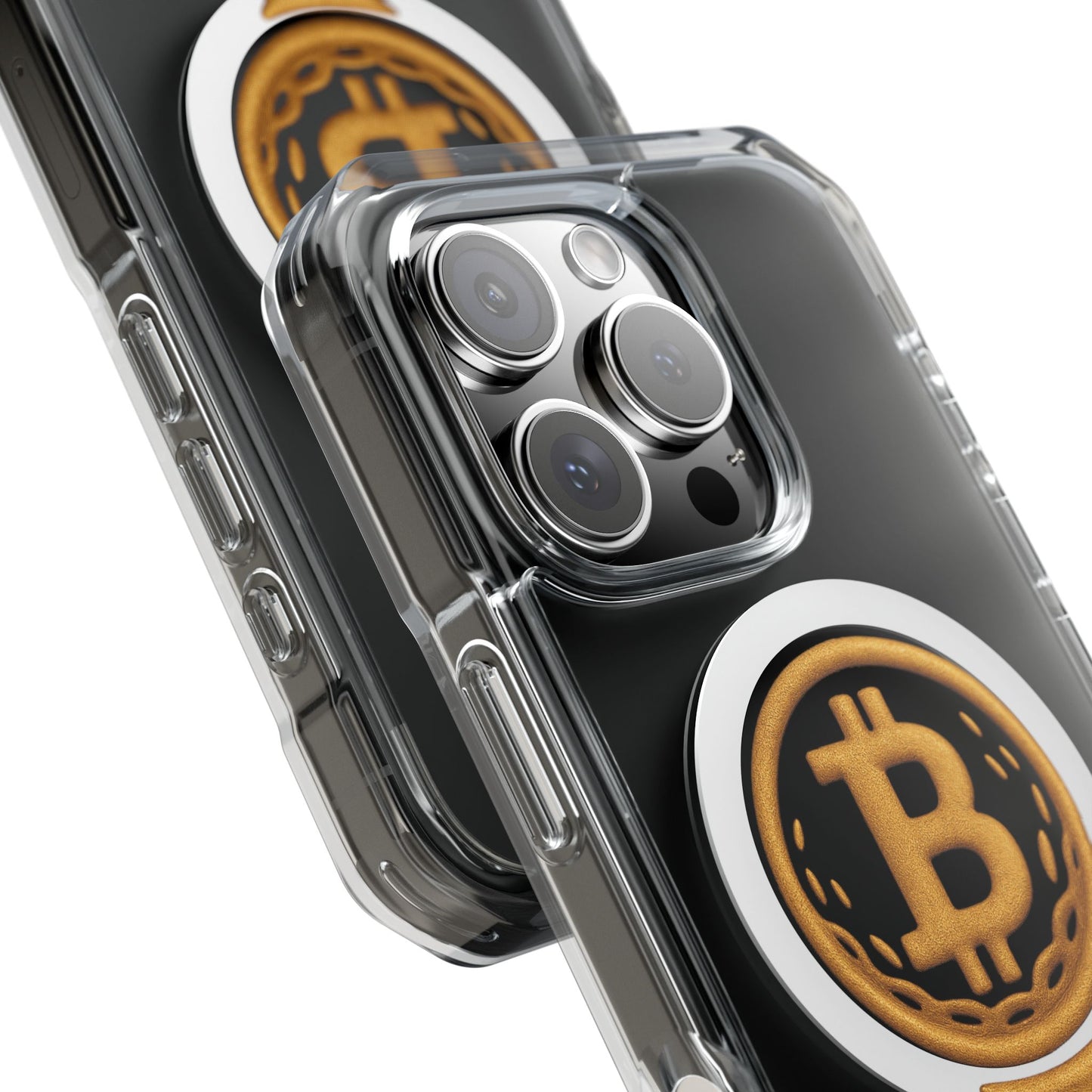 Bitcoin Magnetic Clear Impact Case for iPhone, Cryptocurrency Phone Cover, Tech Lovers