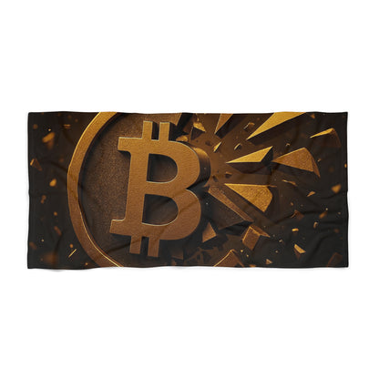 Toalla de playa Bitcoin, accesorio criptográfico para el verano, toalla única para días de playa, regalo para entusiastas de las criptomonedas, artículo de moda para la piscina. 