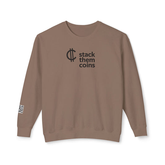 Cryptocurrency Crewneck Sweatshirt - Stack Them Coins, Cozy for Saving, Crypto Enthusiast, Everyday Wear,