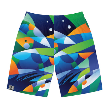 Shorts de tabla vibrantes para hombre para aventuras de verano | Ropa de playa, bañadores, imprescindibles para vacaciones, fiestas en la piscina, diversión navideña 