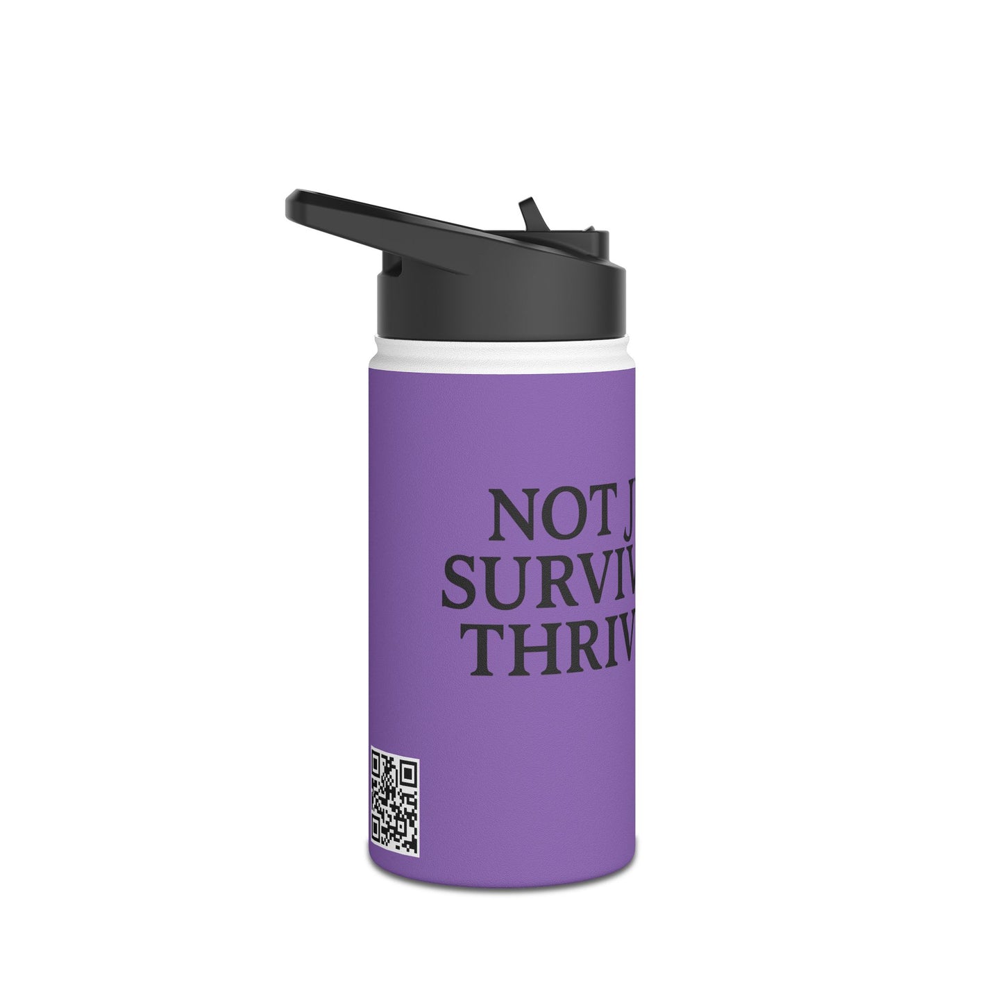 Sobreviviendo a la violencia doméstica: botella de agua de acero inoxidable inspiradora, recipiente para bebida motivacional para fitness, senderismo, gimnasio, viajes, regalo ecológico.