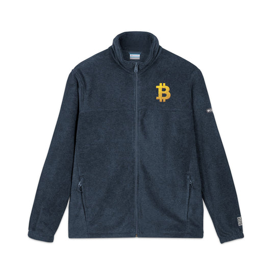Sleek Bitcoin Fleece Jacket | Cozy Outerwear for Crypto Lovers | Perfect Gift for Techies & Trendsetters, Warm, Stylish, Embroidered